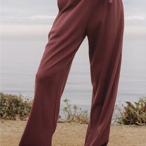 Daily Drills Thermal Resort Pants-WINE